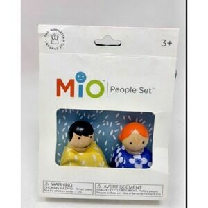 NIB Manhattan Toy MiO People Set Painted Wood Heads & Beanbag Bodies Doll Toys